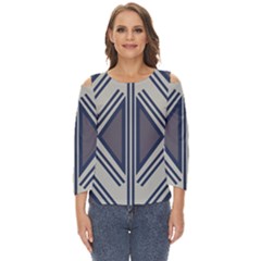 Abstract Pattern Geometric Backgrounds  Cut Out Wide Sleeve Top