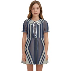 Abstract Pattern Geometric Backgrounds  Kids  Sweet Collar Dress