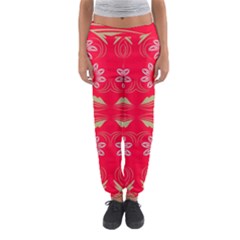 Folk Flowers Print Floral Pattern Ethnic Art Women s Jogger Sweatpants by Eskimos