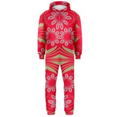 Folk Flowers Print Floral Pattern Ethnic Art Hooded Jumpsuit (men) by Eskimos