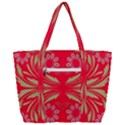 Folk flowers print Floral pattern Ethnic art Zip Up Canvas Bag View3