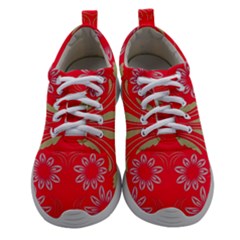 Folk Flowers Print Floral Pattern Ethnic Art Athletic Shoes by Eskimos