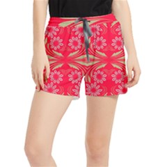 Folk Flowers Print Floral Pattern Ethnic Art Women s Runner Shorts by Eskimos