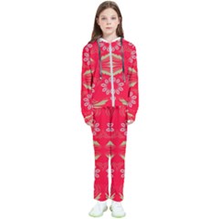 Folk Flowers Print Floral Pattern Ethnic Art Kids  Tracksuit by Eskimos