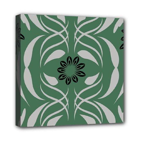 Folk Flowers Print Floral Pattern Ethnic Art Mini Canvas 8  X 8  (stretched) by Eskimos