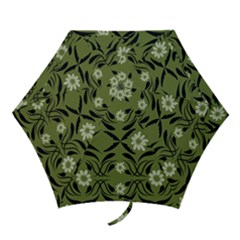 Folk Flowers Print Floral Pattern Ethnic Art Mini Folding Umbrellas by Eskimos