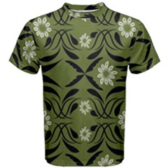 Folk flowers print Floral pattern Ethnic art Men s Cotton Tee