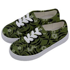 Folk Flowers Print Floral Pattern Ethnic Art Kids  Classic Low Top Sneakers by Eskimos