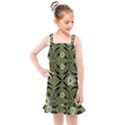 Folk flowers print Floral pattern Ethnic art Kids  Overall Dress View1