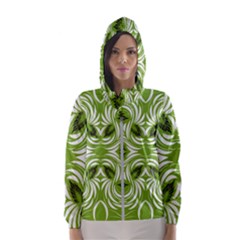 Folk Flowers Print Floral Pattern Ethnic Art Women s Hooded Windbreaker by Eskimos