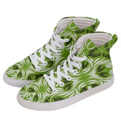 Folk Flowers Print Floral Pattern Ethnic Art Men s Hi-top Skate Sneakers by Eskimos