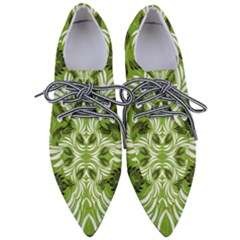 Folk Flowers Print Floral Pattern Ethnic Art Pointed Oxford Shoes by Eskimos