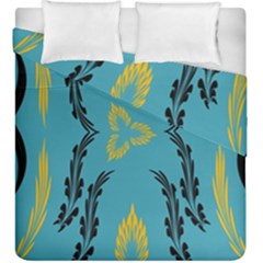 Folk Flowers Print Floral Pattern Ethnic Art Duvet Cover Double Side (king Size) by Eskimos