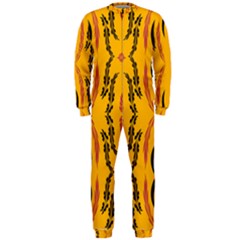 Folk Flowers Print Floral Pattern Ethnic Art Onepiece Jumpsuit (men) by Eskimos