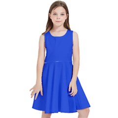 Blue Plain  Kids  Skater Dress