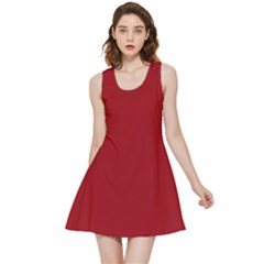 Red Plain Inside Out Reversible Sleeveless Dress by FunDressesShop