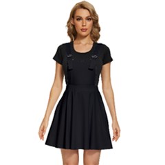 Black Plain Apron Dress