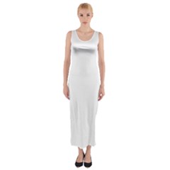 White Plain Fitted Maxi Dress by FunDressesShop