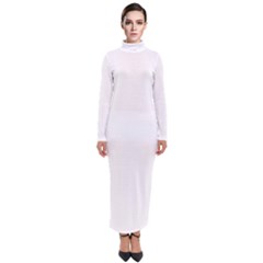 White Plain Turtleneck Maxi Dress by FunDressesShop