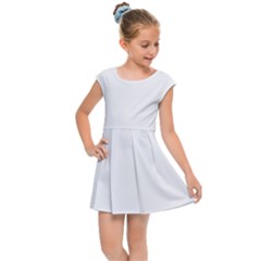 White Plain Kids  Cap Sleeve Dress by FunDressesShop