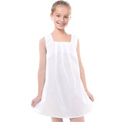 White Plain Kids  Cross Back Dress by FunDressesShop