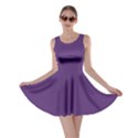 Purple plain Skater Dress View1