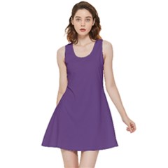 Purple Plain Inside Out Reversible Sleeveless Dress by FunDressesShop