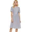 Gray plain Button Top Knee Length Dress View1