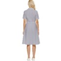 Gray plain Button Top Knee Length Dress View2