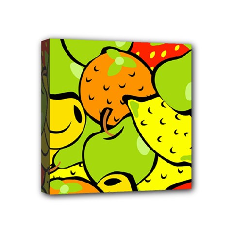 Fruit Food Wallpaper Mini Canvas 4  X 4  (stretched) by Dutashop