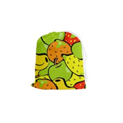 Fruit Food Wallpaper Drawstring Pouch (small) by Dutashop