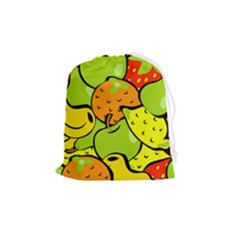 Fruit Food Wallpaper Drawstring Pouch (medium) by Dutashop