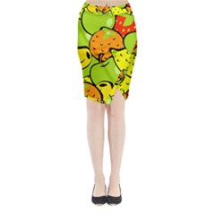 Fruit Food Wallpaper Midi Wrap Pencil Skirt by Dutashop