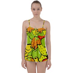 Fruit Food Wallpaper Babydoll Tankini Set by Dutashop