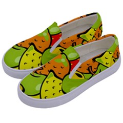 Fruit Food Wallpaper Kids  Canvas Slip Ons by Dutashop