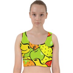 Fruit Food Wallpaper Velvet Racer Back Crop Top by Dutashop