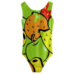 Fruit Food Wallpaper Kids  Cut-out Back One Piece Swimsuit by Dutashop