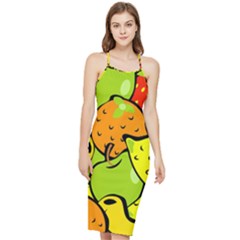 Fruit Food Wallpaper Bodycon Cross Back Summer Dress by Dutashop