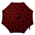 Halloween Goth Cat Pattern in Blood Red Hook Handle Umbrellas (Large) View1