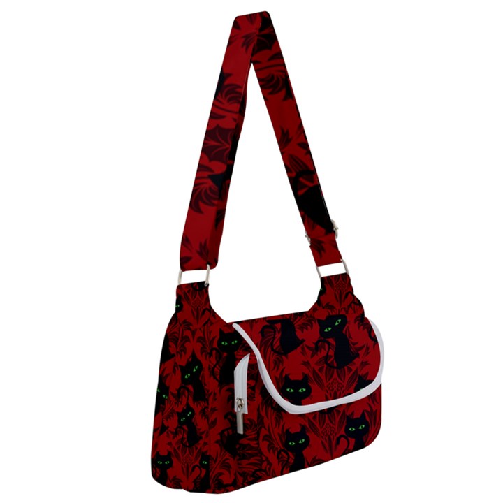 Halloween Goth Cat Pattern in Blood Red Multipack Bag