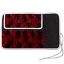 Halloween Goth Cat Pattern in Blood Red Pen Storage Case (M) View2