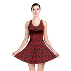 Micro Blood Red Cats Reversible Skater Dress by NerdySparkleGoth