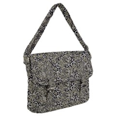 Intricate Ornate Pattern Buckle Messenger Bag