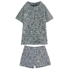 Intricate Ornate Pattern Kids  Swim Tee And Shorts Set by dflcprintsclothing