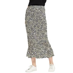 Intricate Ornate Pattern Maxi Fishtail Chiffon Skirt by dflcprintsclothing