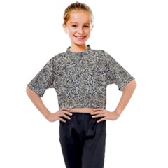 Intricate Ornate Pattern Kids Mock Neck Tee