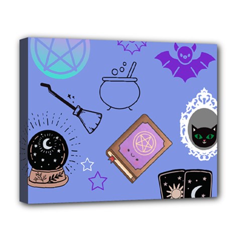 Pastel Goth Witch Blue Deluxe Canvas 20  X 16  (stretched) by NerdySparkleGoth