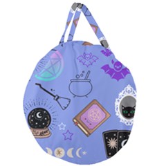 Pastel Goth Witch Blue Giant Round Zipper Tote by NerdySparkleGoth