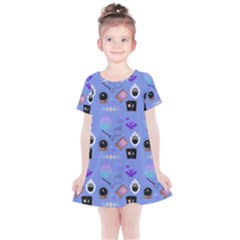 Pale Blue Goth Kids  Simple Cotton Dress by NerdySparkleGoth