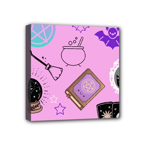 Pastel Goth Witch Pink Mini Canvas 4  X 4  (stretched) by NerdySparkleGoth